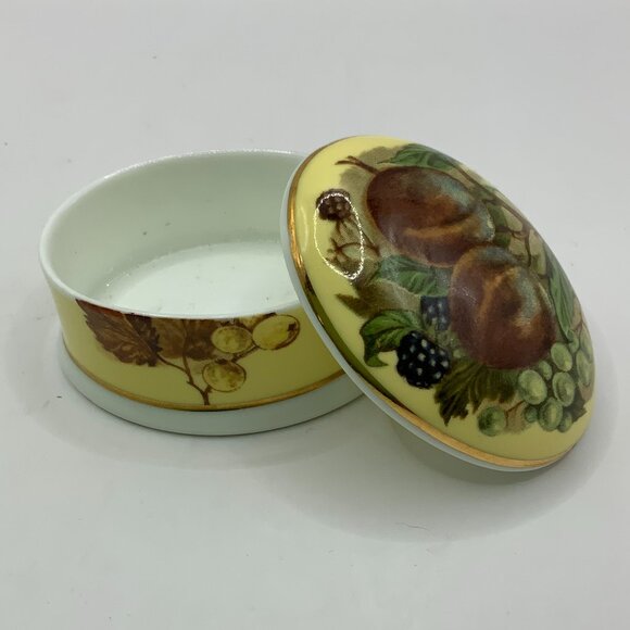 Ayshford Stafforshire England Berry Vintage Falcon China Trinket Box - Picture 1 of 6